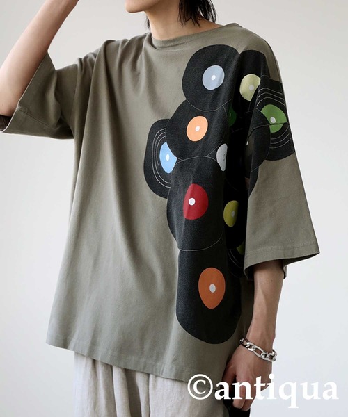 antiqua（アンティカ）の「綿100%サウンドプリントTシャツ（Tシャツ/カットソー・メンズ・ネイビー/カーキ/グリーン/ホワイト系その他/ブラウン系その他/グリーン系その他/ブルー系その他/ホワイト系その他2/ホワイト系その他3・M/L/L/XL）」の7枚目の写真