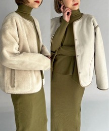 リバーシブルフェイクムートンコート