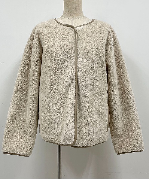 PICCIN（ピッチン）の「リバーシブルフェイクムートンコート（ムートンコート・レディース・キャメル/チャコールグレー/アイボリー・L/M）」の5枚目の写真