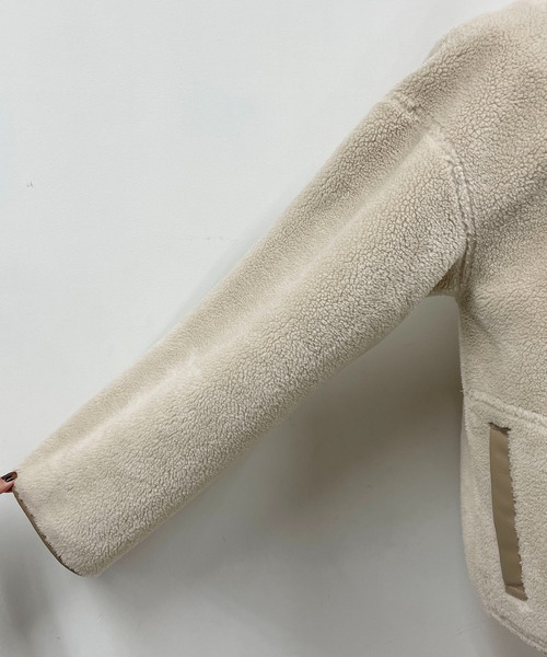 PICCIN（ピッチン）の「リバーシブルフェイクムートンコート（ムートンコート・レディース・キャメル/チャコールグレー/アイボリー・L/M）」の10枚目の写真