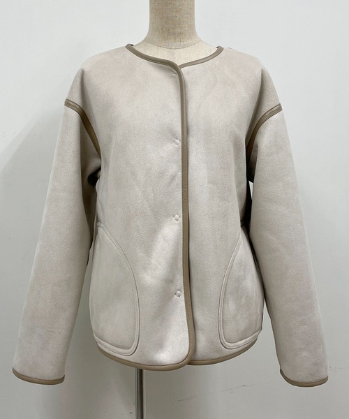 PICCIN（ピッチン）の「リバーシブルフェイクムートンコート（ムートンコート・レディース・キャメル/チャコールグレー/アイボリー・L/M）」の8枚目の写真