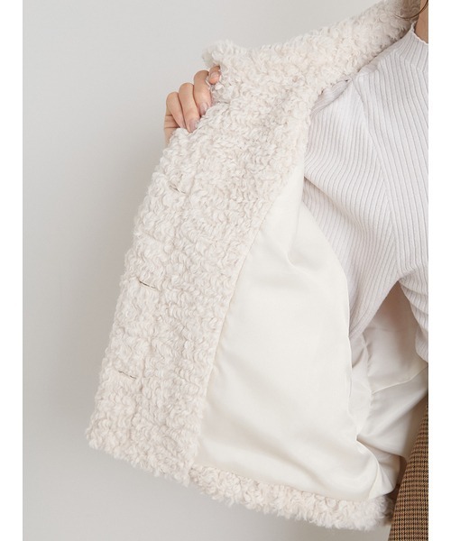 SNIDEL（スナイデル）の「Sustainableオーバーサイズボアコート（ブルゾン・レディース・アイボリー・FREE）」の17枚目の写真