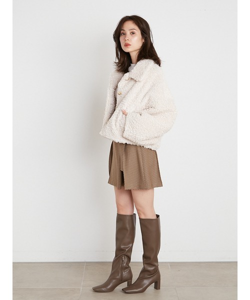 SNIDEL（スナイデル）の「Sustainableオーバーサイズボアコート（ブルゾン・レディース・アイボリー・FREE）」の7枚目の写真