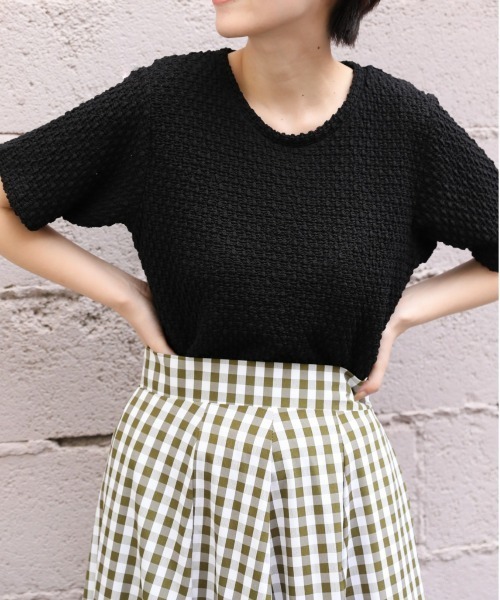 sakishimatokyo(サキシマトーキョー)の「【ZOZO限定】サキシマamp「ふくれジャガードTEE」(Tシャツ/カットソー・レディース・ブラック/オレンジ/オフホワイト・FREE)」の10枚目の写真
