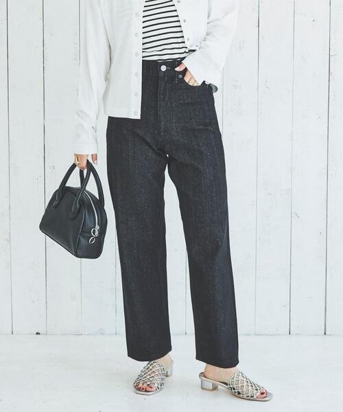coen（コーエン）の「ハイライズストレートデニムパンツ（WEB