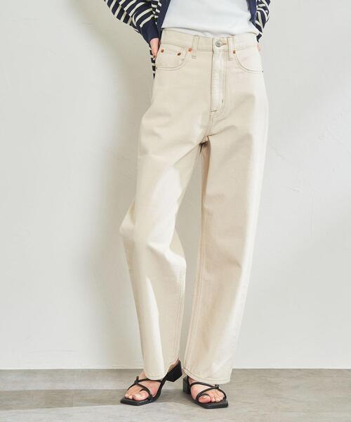 coen（コーエン）の「ハイライズストレートデニムパンツ（WEB限定サイズ）（デニムパンツ・レディース・ブラック/ネイビー/ナチュラル・SMALL/MEDIUM/LARGE/X-LARGE）」の5枚目の写真