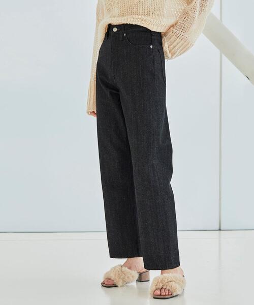 coen（コーエン）の「ハイライズストレートデニムパンツ（WEB限定サイズ）（デニムパンツ・レディース・ブラック/ネイビー/ナチュラル・SMALL/MEDIUM/LARGE/X-LARGE）」の12枚目の写真