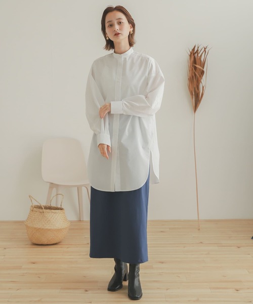 SENSE OF PLACE by URBAN RESEARCH（センスオブプレイスバイアーバンリサーチ）の「スリットスリーブシャンブレーシャツ（シャツ/ブラウス・レディース・オフホワイト/ブルー/キャメル・ONE）」の22枚目の写真