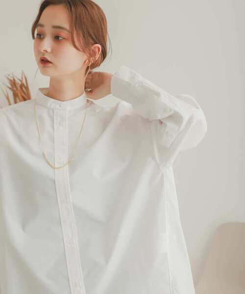 SENSE OF PLACE by URBAN RESEARCH（センスオブプレイスバイアーバンリサーチ）の「スリットスリーブシャンブレーシャツ（シャツ/ブラウス・レディース・オフホワイト/ブルー/キャメル・ONE）」の10枚目の写真