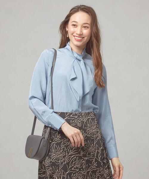 THE STATION STORE（ザ ステーション ストア）の「＜ma couleur（マ クルール）＞リボンタイ ブラウス（シャツ/ブラウス・レディース・ライトブルー/ベージュ・FREE）」の2枚目の写真