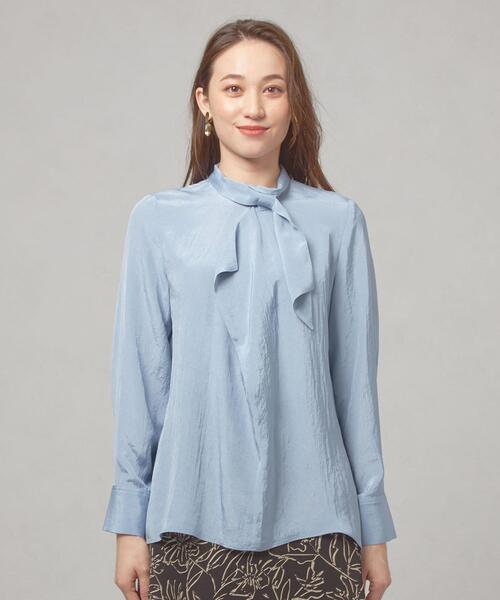 THE STATION STORE（ザ ステーション ストア）の「＜ma couleur（マ クルール）＞リボンタイ ブラウス（シャツ/ブラウス・レディース・ライトブルー/ベージュ・FREE）」の7枚目の写真