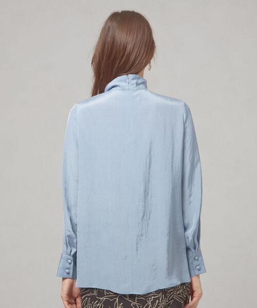 THE STATION STORE（ザ ステーション ストア）の「＜ma couleur（マ クルール）＞リボンタイ ブラウス（シャツ/ブラウス・レディース・ライトブルー/ベージュ・FREE）」の4枚目の写真