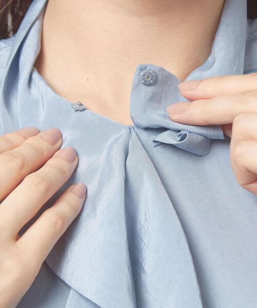 THE STATION STORE（ザ ステーション ストア）の「＜ma couleur（マ クルール）＞リボンタイ ブラウス（シャツ/ブラウス・レディース・ライトブルー/ベージュ・FREE）」の3枚目の写真