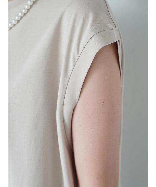 AMERICAN HOLIC（アメリカンホリック）の「サイドスリットノースリーブカットチュニック（Tシャツ/カットソー・レディース・チャコールグレー/ライトグレー/モカ・M/L）」の12枚目の写真