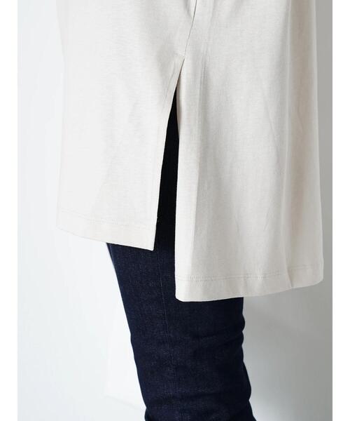 AMERICAN HOLIC（アメリカンホリック）の「サイドスリットノースリーブカットチュニック（Tシャツ/カットソー・レディース・チャコールグレー/ライトグレー/モカ・M/L）」の13枚目の写真