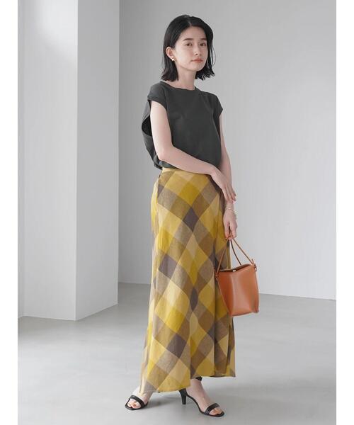 AMERICAN HOLIC（アメリカンホリック）の「サイドスリットノースリーブカットチュニック（Tシャツ/カットソー・レディース・チャコールグレー/ライトグレー/モカ・M/L）」の17枚目の写真