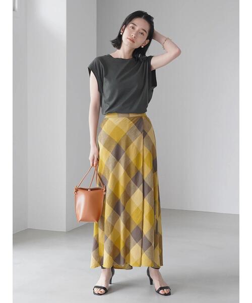 AMERICAN HOLIC（アメリカンホリック）の「サイドスリットノースリーブカットチュニック（Tシャツ/カットソー・レディース・チャコールグレー/ライトグレー/モカ・M/L）」の19枚目の写真