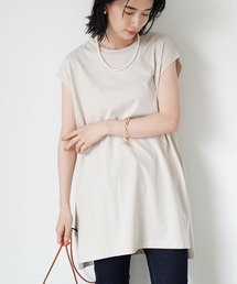 AMERICAN HOLIC | サイドスリットノースリーブカットチュニック(Tシャツ/カットソー)