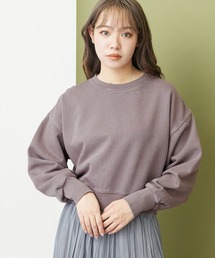 <春まで使える>ヴィンテージライクダメージショートスウェット