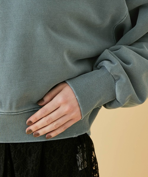 MADEMOISELLE ROPE'（マドモアゼル ロペ）の「<春まで使える>ヴィンテージライクダメージショートスウェット（スウェット・レディース・レッド/ダークパープル/ブルー系その他4・38）」の19枚目の写真