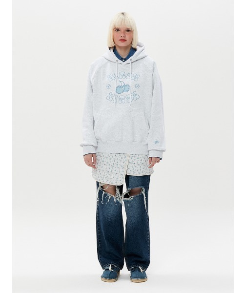KIRSH(キルシー)の「A'GEM/9 × .kom『KIRSH/キルシー』CHERRY PIPING HOODY/チェリーパイピング プルオーバーパーカー(パーカー・レディース・ブラック/グレー/アイボリー・FREE)」の8枚目の写真