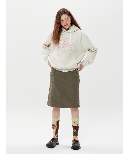 KIRSH(キルシー)の「A'GEM/9 × .kom『KIRSH/キルシー』CHERRY PIPING HOODY/チェリーパイピング プルオーバーパーカー(パーカー・レディース・ブラック/グレー/アイボリー・FREE)」の15枚目の写真