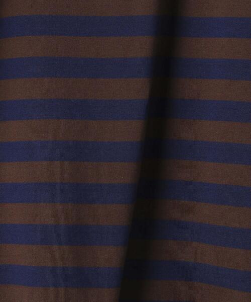 green label relaxing（グリーンレーベルリラクシング）の「◆【WEB限定サイズあり】TJ ボーダー 袖配色 プルオーバー ロングスリーブ 140cm-160cm（Tシャツ/カットソー・キッズ・ブラウン/ライトグレー/ネイビー・150cm/160cm/140cm）」の6枚目の写真