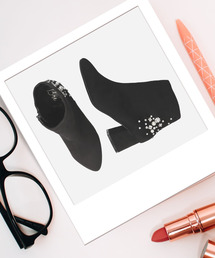 Bridget Birkin | 【Bridget Birkin】かかとビジューパールショートブーツ(513044)(ブーツ)