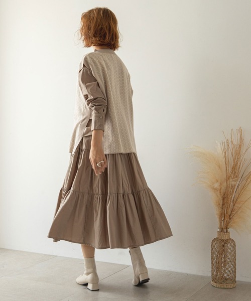 rectangle(レクタングル)の「ダイヤ柄ジャガードベスト(ベスト・レディース・ブラック/ベージュ/オリーブ/モカ・FREE)」の8枚目の写真