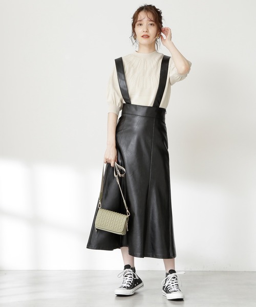 N.(N. Natural Beauty Basic)(エヌエヌナチュラルビューティーベーシック)の「◆求心柄ボトルネックニット(ニット/セーター・レディース・ブラウン/クリーム/パープル・MEDIUM)」の5枚目の写真