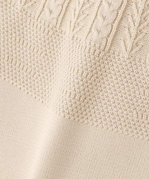 N.(N. Natural Beauty Basic)(エヌエヌナチュラルビューティーベーシック)の「◆求心柄ボトルネックニット(ニット/セーター・レディース・ブラウン/クリーム/パープル・MEDIUM)」の14枚目の写真