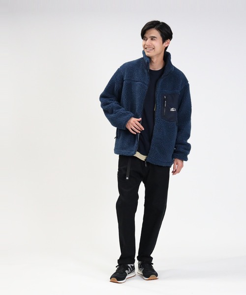 CAMP7（キャンプセブン）の「【CAMP7】ボアスタンドジャケット（ブルゾン・メンズ・オフホワイト/ブラック/ブルー/ベージュ・XL/L/M）」の9枚目の写真