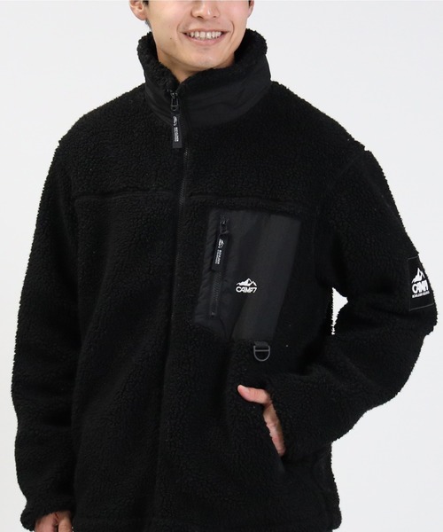 CAMP7（キャンプセブン）の「【CAMP7】ボアスタンドジャケット（ブルゾン・メンズ・オフホワイト/ブラック/ブルー/ベージュ・XL/L/M）」の20枚目の写真