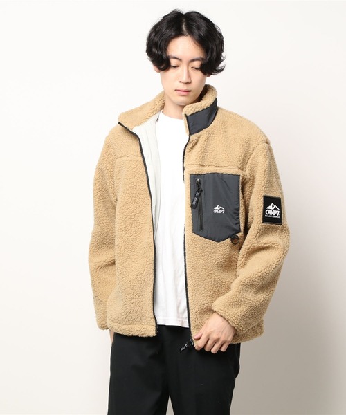 CAMP7（キャンプセブン）の「【CAMP7】ボアスタンドジャケット（ブルゾン・メンズ・オフホワイト/ブラック/ブルー/ベージュ・XL/L/M）」の13枚目の写真