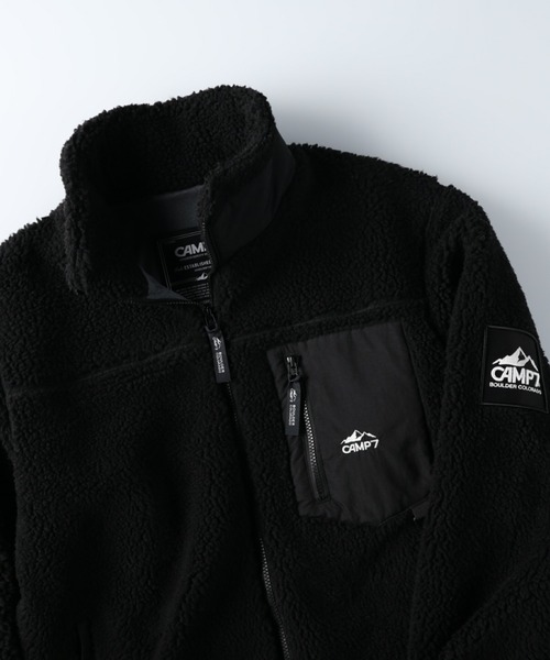 CAMP7（キャンプセブン）の「【CAMP7】ボアスタンドジャケット（ブルゾン・メンズ・オフホワイト/ブラック/ブルー/ベージュ・XL/L/M）」の6枚目の写真