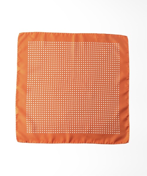 U by SPICK&SPAN（ユーバイスピックアンドスパン）の「【LELLE/レレ】MA 100%SILK ドットスカーフ(52×52)（ストール/ショール・レディース・オレンジ/ブラウン・FREE）」の4枚目の写真