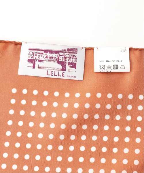U by SPICK&SPAN（ユーバイスピックアンドスパン）の「【LELLE/レレ】MA 100%SILK ドットスカーフ(52×52)（ストール/ショール・レディース・オレンジ/ブラウン・FREE）」の6枚目の写真