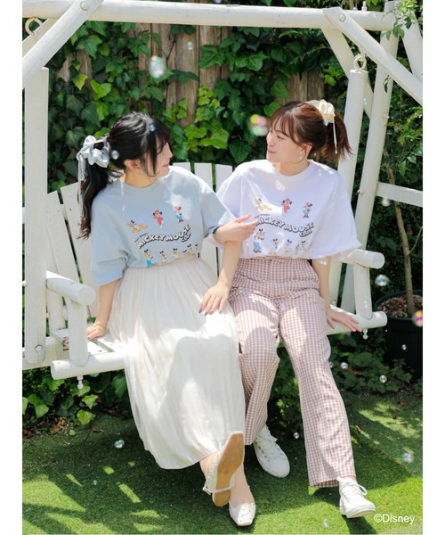 Disney（ディズニー）の「ﾃﾞｨｽﾞﾆｰｷｬﾗｸﾀｰ/ｼﾞｪﾝﾀﾞｰﾚｽTｼｬﾂ（Tシャツ/カットソー・レディース・ブラック/オフホワイト/サックスブルー・FREE）」の16枚目の写真