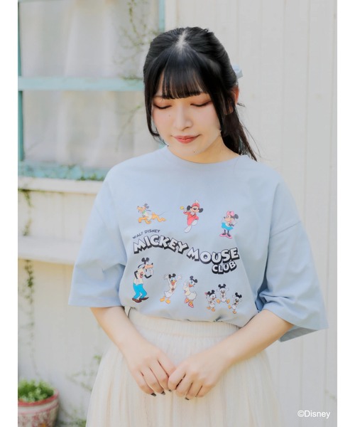 Disney（ディズニー）の「ﾃﾞｨｽﾞﾆｰｷｬﾗｸﾀｰ/ｼﾞｪﾝﾀﾞｰﾚｽTｼｬﾂ（Tシャツ/カットソー・レディース・ブラック/オフホワイト/サックスブルー・FREE）」の14枚目の写真