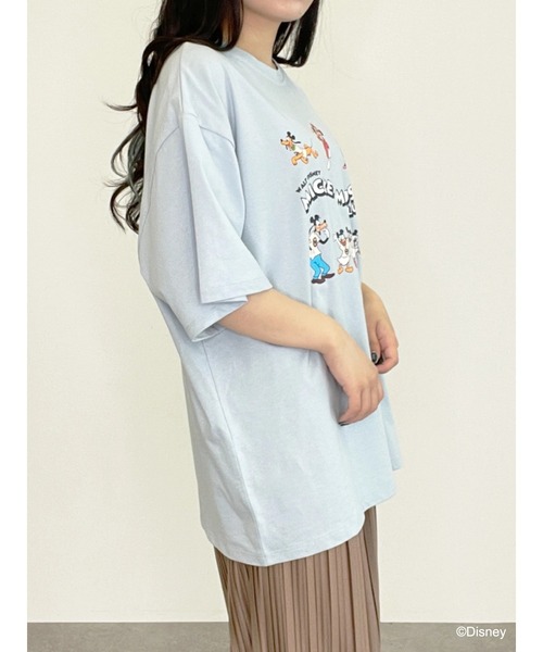 Disney（ディズニー）の「ﾃﾞｨｽﾞﾆｰｷｬﾗｸﾀｰ/ｼﾞｪﾝﾀﾞｰﾚｽTｼｬﾂ（Tシャツ/カットソー・レディース・ブラック/オフホワイト/サックスブルー・FREE）」の6枚目の写真