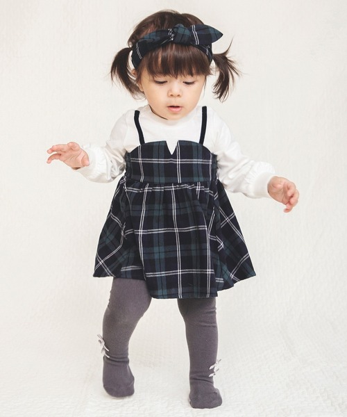 BRANSHES（ブランシェス）の「【ペア】チェック柄ベビーヘアバンド（その他ベビー用品・キッズ・ネイビー/レッド・F）」の13枚目の写真