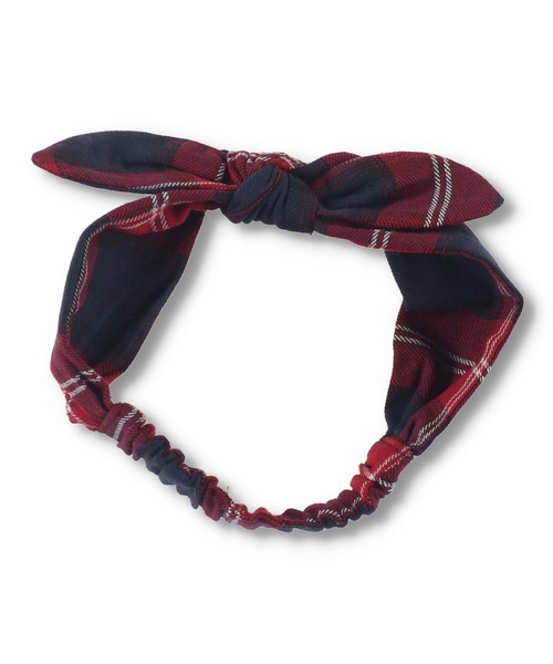 BRANSHES（ブランシェス）の「【ペア】チェック柄ベビーヘアバンド（その他ベビー用品・キッズ・ネイビー/レッド・F）」の11枚目の写真