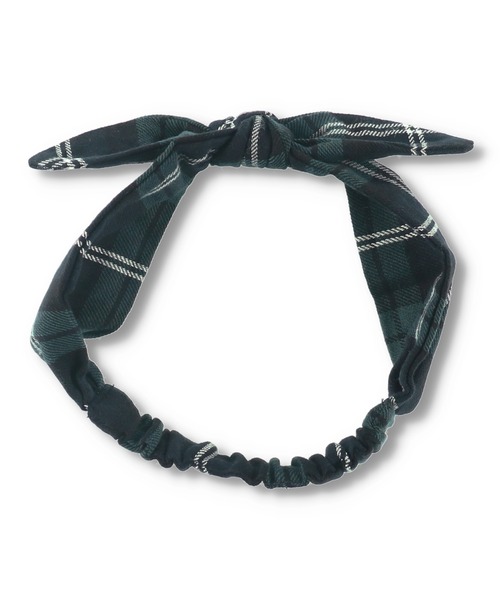 BRANSHES（ブランシェス）の「【ペア】チェック柄ベビーヘアバンド（その他ベビー用品・キッズ・ネイビー/レッド・F）」の4枚目の写真