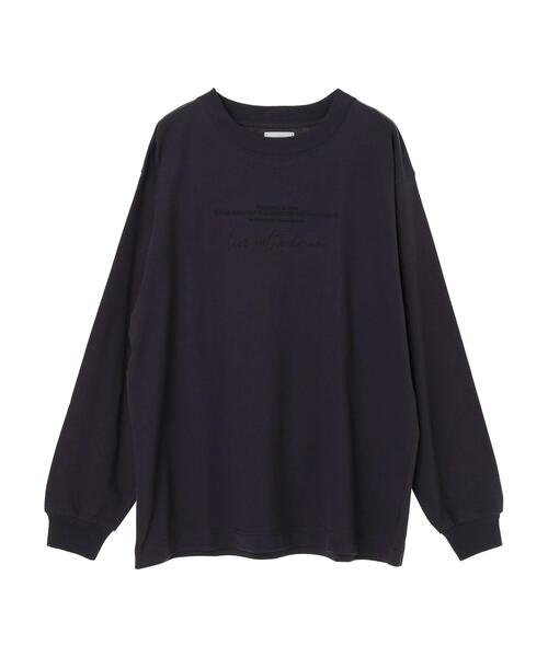 Green　Parks（グリーンパークス）の「シンプルロゴロンTEE＊（Tシャツ/カットソー・レディース・ネイビー/オフホワイト・FREE）」の13枚目の写真