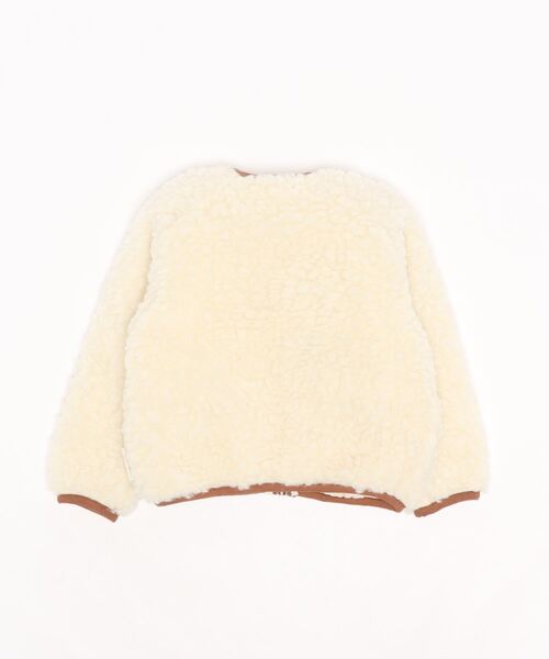 The New Society / ボア ノーカラー ジップジャケット