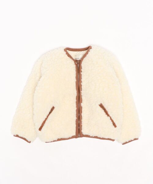 The New Society / ボア ノーカラー ジップジャケット