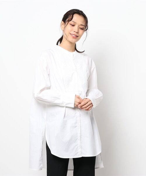 Te chichi(テチチ)の「ブロードレース切替チュニックシャツ(シャツ/ブラウス・レディース・ブラック/オフホワイト/カーキ・フリ-)」の6枚目の写真