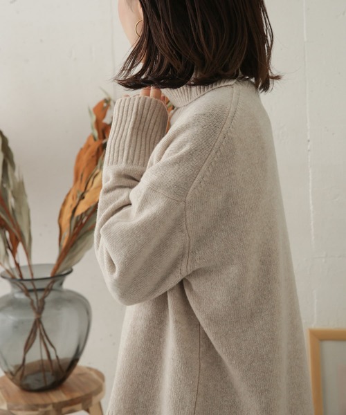 URBAN RESEARCH DOORS（アーバンリサーチドアーズ）の「ハミルトンウールタートルネックニット（ニット/セーター・レディース・グレー系その他/オレンジ/ネイビー/ブラック・ONE）」の20枚目の写真