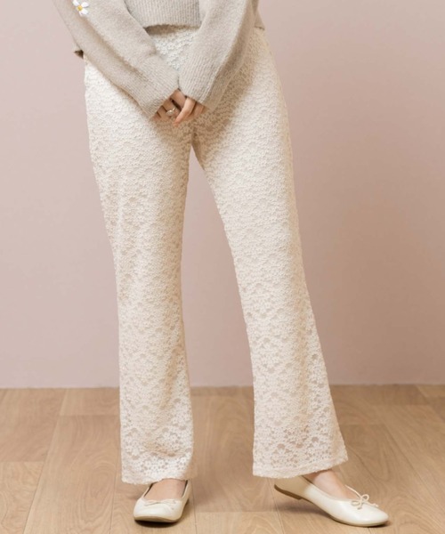 flower(フラワー)の「ブルーミングフレアパンツ(その他パンツ・レディース・ピンク/アイボリー・FREE)」の2枚目の写真