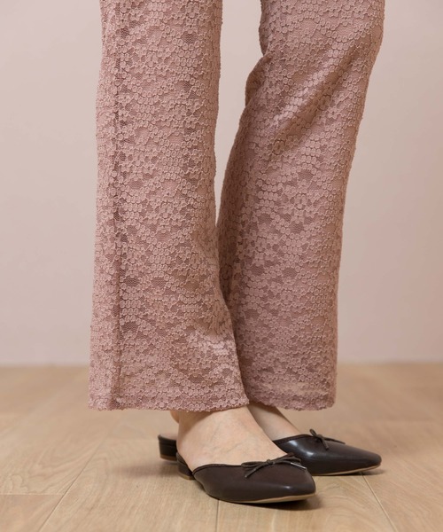 flower(フラワー)の「ブルーミングフレアパンツ(その他パンツ・レディース・ピンク/アイボリー・FREE)」の3枚目の写真